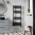 Nuie Round Bar Matt Black Electric Ladder Towel Rail