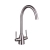 Nuie Nila Kitchen Sink Mixer Tap Dual Lever Handle - Brushed Nickel | Thumbnail Image