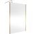 Nuie Outer Framed Wetroom Screen 1400mm W x 1850mm H with Support Bar 8mm Glass - Brushed Brass