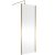 Nuie Outer Frame Brushed Brass 1850mm Wet Room Glass Shower Screen