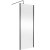 Nuie Outer Framed Wetroom Screen 800mm W x 1850mm H with Support Bar 8mm Glass - Matt Black