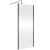 Nuie Outer Framed Wetroom Screen 900mm W x 1850mm H with Support Bar 8mm Glass - Matt Black