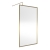 Nuie Full Outer Framed Wetroom Screen 1100mm W x 1850mm H with Support Bar 8mm Glass - Brushed Brass | Thumbnail Image