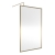 Nuie Full Outer Framed Wetroom Screen 1200mm W x 1850mm H with Support Bar 8mm Glass - Brushed Brass | Thumbnail Image