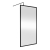 Nuie Full Outer Framed Wetroom Screen 1000mm W x 1850mm H with Support Bar 8mm Glass - Matt Black