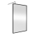 Nuie Full Outer Framed Wetroom Screen 1200mm W x 1850mm H with Support Bar 8mm Glass - Matt Black | Thumbnail Image