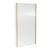 Nuie Pacific Brushed Brass Framed Square Fixed Bath Screen with Return Panel 1400mm H x 815mm W - 6mm Glass