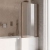 Nuie Pacific Framed Square Fixed Bath Screen with Return Panel 1400mm H x 815mm W - 6mm Glass | Thumbnail Image