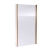 Nuie Pacific Brushed Bronze Framed Square Bath Screen with Fixed Return Panel 1400mm H x 815mm W - 6mm Glass | Thumbnail Image