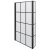 Nuie Pacific Square Matt Black Framed Bath Screen with Fixed Return Panel 1430mm H x 795mm W - 6mm Glass