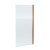 Nuie Pacific Brushed Bronze Profile Square Hinged Bath Screen 1430mm H x 790mm W - 6mm Glass | Thumbnail Image