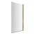 Nuie Pacific Brushed Brass Profile Square Hinged Bath Screen 1430mm H x 790mm W - 6mm Glass