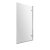 Nuie Pacific Chrome Square Hinged Bath Screen 1520mm H x 830mm W - 8mm Glass