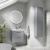 Nuie Parade Tall Wall Mounted Cupboard Unit 350mm Wide - Satin Grey | Thumbnail Image