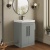 Nuie Parade Floor Standing 2-Door Vanity Unit with 1TH Thin-Edged Basin 600mm Wide - Satin Grey | Thumbnail Image