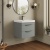 Nuie Parade Wall Hung 2-Drawer Vanity Unit with 1TH Thin-Edged Basin 600mm Wide - Satin Grey | Thumbnail Image