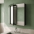Nuie Parade 2-Door Mirrored Bathroom Cabinet 600mm Wide - Satin Anthracite | Thumbnail Image