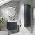 Nuie Parade Tall Wall Mounted Cupboard Unit 350mm Wide - Satin Anthracite | Thumbnail Image
