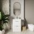 Nuie Parade Floor Standing 2-Drawer Vanity Unit with Ceramic Basin 600mm Wide - White Gloss