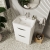 Nuie Parade Floor Standing 2-Drawer Vanity Unit with Ceramic Basin 600mm Wide - Satin Green