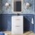 Nuie Parade Floor Standing 2-Drawer Vanity Unit with Ceramic Basin 600mm Wide - White Gloss | Thumbnail Image