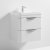 Nuie Parade Wall Hung 2-Drawer Vanity Unit with Polymarble Basin 600mm Wide - Gloss White