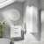 Nuie Parade Wall Hung 2-Drawer Vanity Unit with Ceramic Basin 600mm Wide - White Gloss | Thumbnail Image