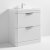 Nuie Parade Floor Standing 2-Drawer Vanity Unit with Polymarble Basin 800mm Wide - Gloss White