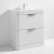 Nuie Parade Floor Standing 2-Drawer Vanity Unit with Polymarble Basin 800mm Wide - Gloss White | Thumbnail Image