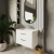 Nuie Parade Wall Hung 2-Drawer Vanity Unit with Polymarble Basin 800mm Wide - Gloss White