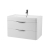 Nuie Parade Wall Hung 2-Drawer Vanity Unit with Ceramic Basin 800mm Wide - White Gloss