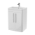 Nuie Parade Floor Standing 2-Door Vanity Unit with Polymarble Basin 600mm Wide - Gloss White