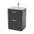Nuie Parade Floor Standing 2-Drawer Vanity Unit with Polymarble Basin 600mm Wide - Satin Anthracite