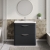 Nuie Parade Floor Standing 2-Drawer Vanity Unit with Polymarble Basin 800mm Wide - Satin Anthracite | Thumbnail Image
