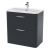 Nuie Parade Floor Standing 2-Drawer Vanity Unit with 1TH Thin-Edged Basin 800mm Wide - Soft Black | Thumbnail Image