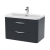 Nuie Parade Wall Hung 2-Drawer Vanity Unit with 1TH Thin-Edged Basin 800mm Wide - Soft Black | Thumbnail Image