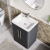 Nuie Parade Floor Standing 2-Door Vanity Unit with Ceramic Basin 600mm Wide - Satin Anthracite | Thumbnail Image
