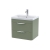 Nuie Parade Wall Hung 2-Drawer Vanity Unit with Polymarble Basin 600mm Wide - Satin Green