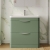 Nuie Parade Floor Standing 2-Drawer Vanity Unit with Polymarble Basin 800mm Wide - Satin Green | Thumbnail Image