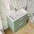 Nuie Parade Floor Standing 2-Drawer Vanity Unit with Ceramic Basin 800mm Wide - Satin Green | Thumbnail Image