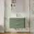 Nuie Parade Wall Hung 2-Drawer Vanity Unit with Polymarble Basin 800mm Wide - Satin Green | Thumbnail Image