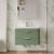 Nuie Parade Wall Hung 2-Drawer Vanity Unit with Ceramic Basin 800mm Wide - Satin Green | Thumbnail Image