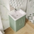 Nuie Parade Floor Standing 2-Door Vanity Unit with Ceramic Basin 600mm Wide - Satin Green | Thumbnail Image