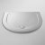 Nuie Pearlstone White Bespoke D-Shaped Shower Tray 1050mm x 925mm