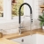 Nuie Ravi Mono Kitchen Sink Mixer Tap Single Lever Handle - Chrome | Thumbnail Image