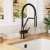 Nuie Ravi Mono Kitchen Sink Mixer Tap Single Lever Handle - Matt Black | Thumbnail Image
