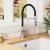 Nuie Ravi Mono Kitchen Sink Mixer Tap Single Lever Handle - Brushed Nickel | Thumbnail Image