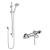 Nuie Reef Thermostatic Bath Shower Mixer with Water Saving Slider Rail Kit - Chrome