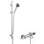 Nuie Reef Thermostatic Bath Shower Mixer with Single Function Slider Rail Kit - Chrome | Thumbnail Image