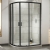 Nuie Rene Black Offset Quadrant Shower Enclosure - 6mm Glass